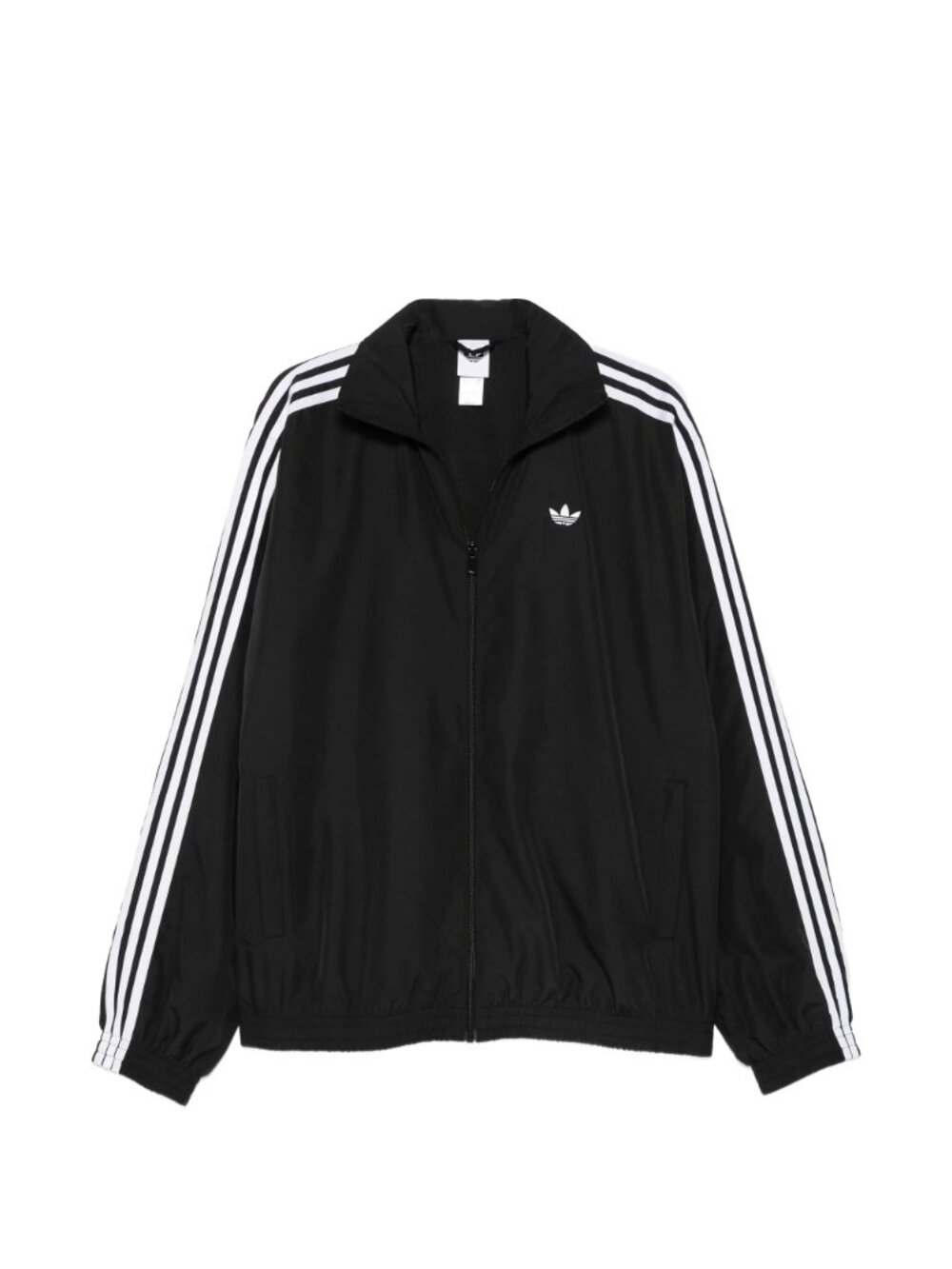 adidas Black and White Three-Stripe Track Jacket